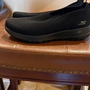 Skechers Black Mesh Slip-On Shoes